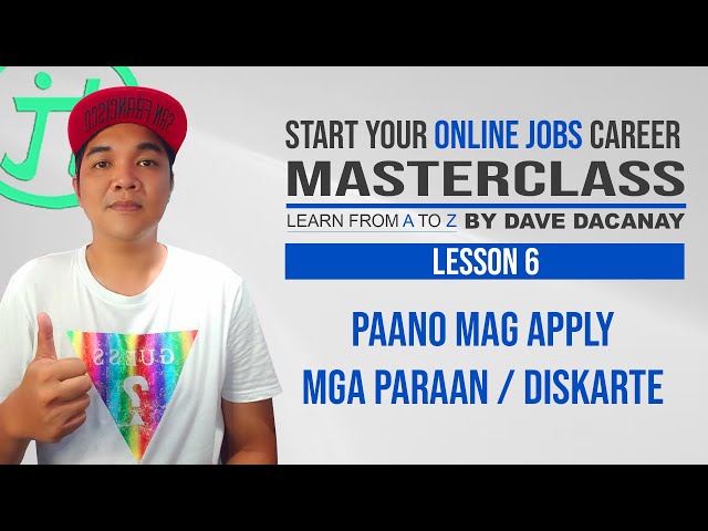 Start Your Online Jobs Career From A to Z Masterclass For Beginners No Experience Students Lesson 6