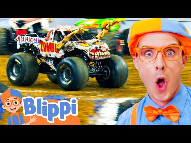 Blippi Drives a MONSTER TRUCK! |  Blippi | Challenges and Games for Kids