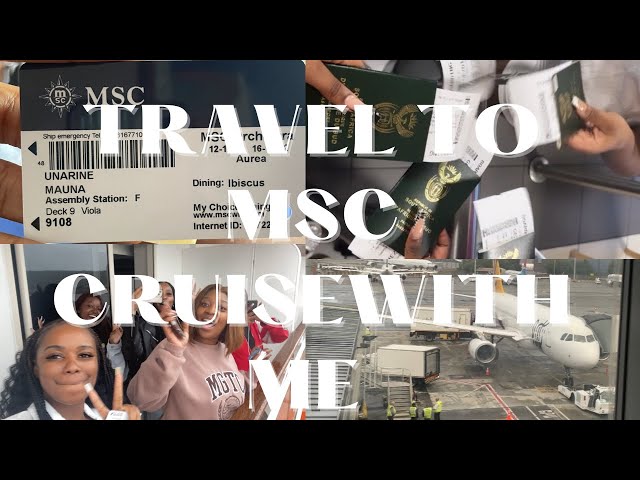 VACATION VLOG:PART 1 TRAVEL WITH ME TO MSC CRUISE (GIRLS TRIP)