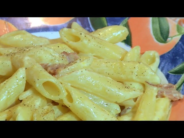 How to Prepare Penne Pasta to the Carbonara with Bacon- CocinaTv By Juan Gonzalo Angel