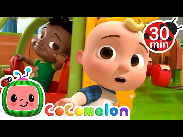 Shopping Cart Race | Cocomelon and Little Angel Nursery Rhymes