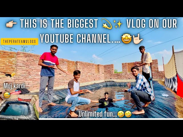 👉🏻 This is the Biggest 💫✨ Vlog on Our Youtube Channel.…🤩🤟🏻 #theperateamvlogs #homemadeswimmingpool