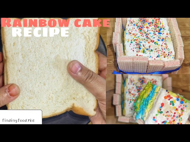 Rainbow cake recipe without oven,egg,maida || easy and tasty cake recipe ||