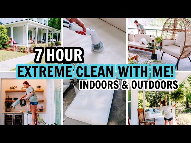 EXTREME 7 HOUR CLEAN WITH ME | ULTIMATE CLEANING MOTIVATION FOR INDOORS & OUTDOORS | Amy Darley