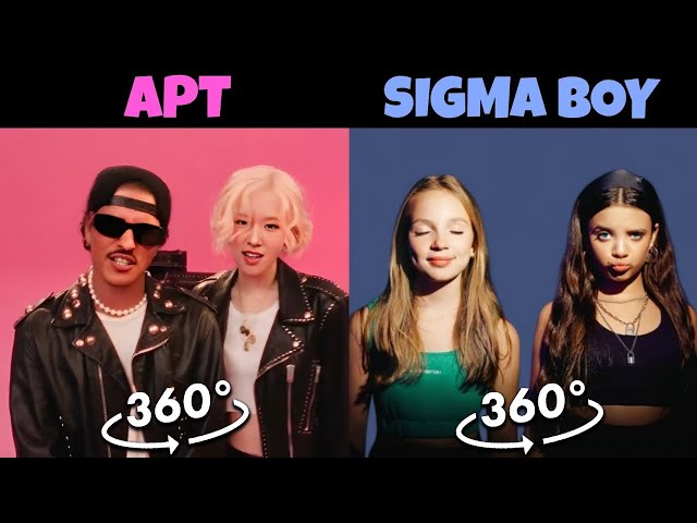 360º VR ROSÉ & Bruno Mars - APT vs Sigma Boy / Edit Version (Best Compilations)