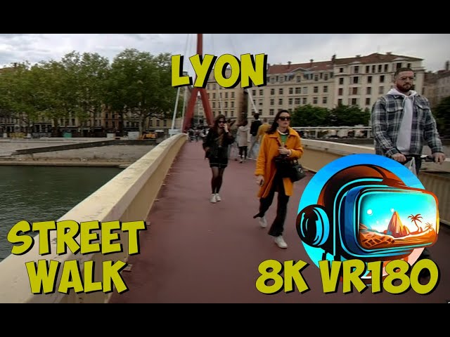 22 Lyon France Crossing the river Saone (not Rhone which is the other river) 8K 4K VR180 3D Travel