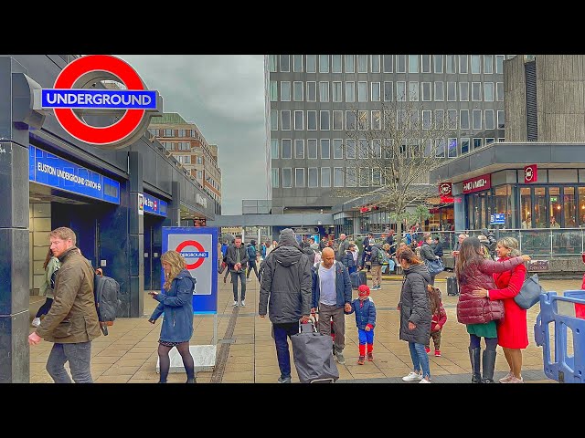 England, London City Tour 2023 | 4K HDR Virtual Walking Tour around the City |Euston to King’s Cross