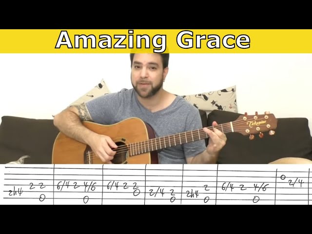 Fingerstyle Tutorial: Amazing Grace - Guitar Lesson w/ TAB