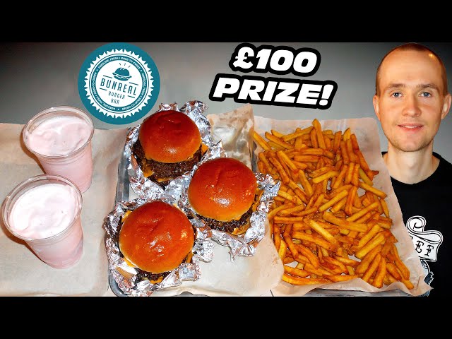 UNBEATEN £100 ULTIMATE BEAST FEAST BURGER CHALLENGE | SPEED EATING | MAN VS FOOD