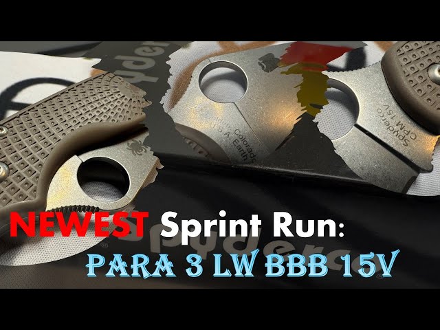 15V is BACK! Spyderco Para 3 LW in Brown FRN and CPM-15V from BBB