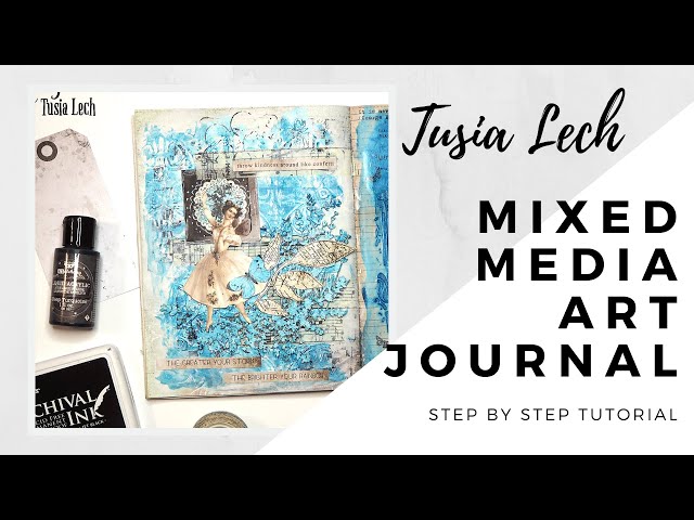 Art-journal spread "Senses" - step by step tutorial