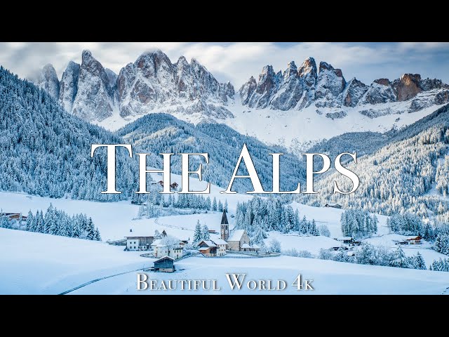 The Alps 4K Amazing Winter Film - Meditation Relaxing Music - Beautiful Wonderland Winter