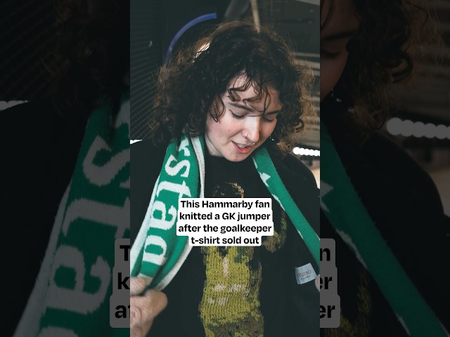 This Hammarby fan knitted a GK jumper after the goalkeeper t-shirt sold out #Hammarby #football