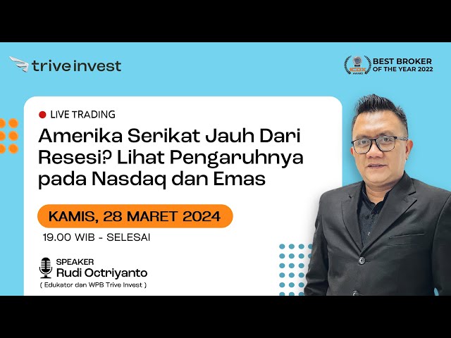 [LIVE TRADING] Amerika Serikat Jauh Dari Resesi? Lihat Pengaruhnya pada Nasdaq & Emas I #TriveInvest