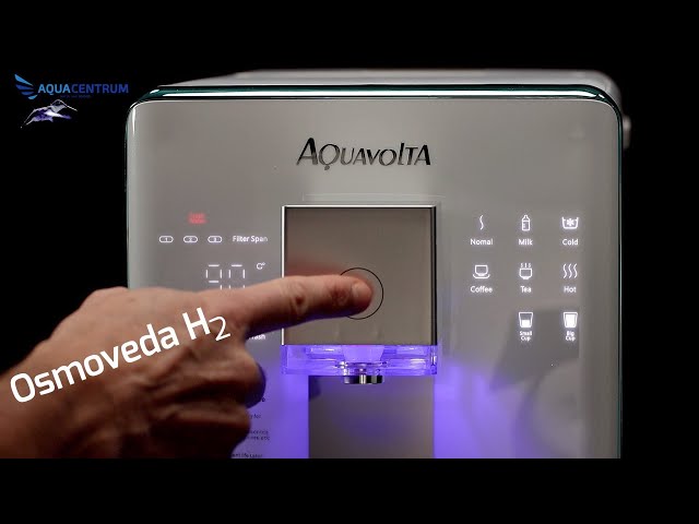 Aquavolta® Osmoveda® H2 | Umkehrosmose-Anlage, Heiss- & Kaltwasser, H2, UV Sterilisierung