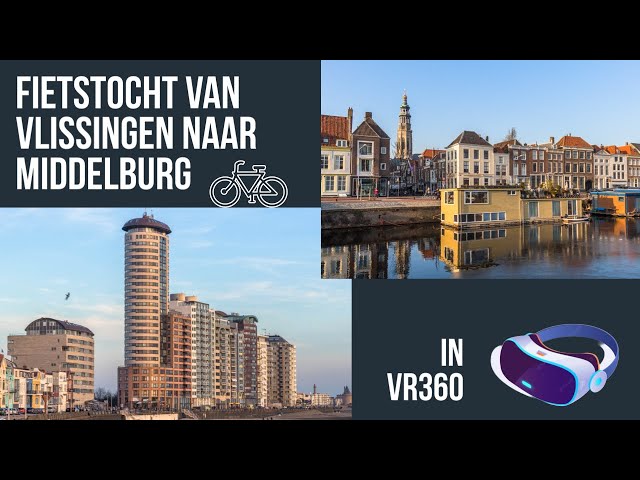 360 VR bike tour from Vlissingen to Middelburg along the canal through Walcheren