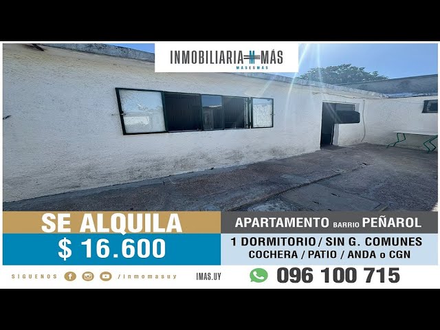 En Alquiler: Apartamento de 1 o 2 Dormitorios con cochera | Peñarol