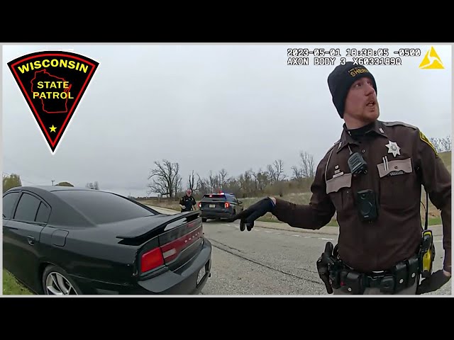 Trafficker in Charger RT F***S w/ WRONG Wisconsin State Police Officer!