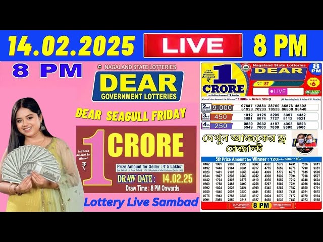 nagaland dear Lottery Sambad Live 8p.m.14/02/2025 | Lottery Live