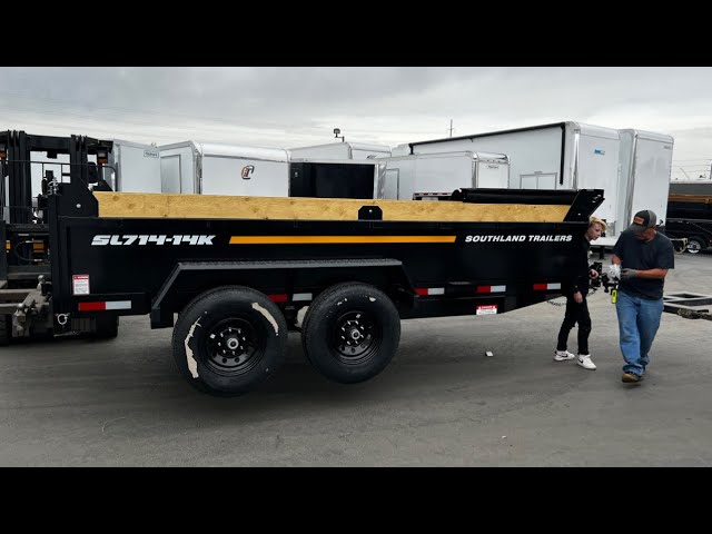 SOUTHLAND TRAILERS SL714 dump trailer first look and test.