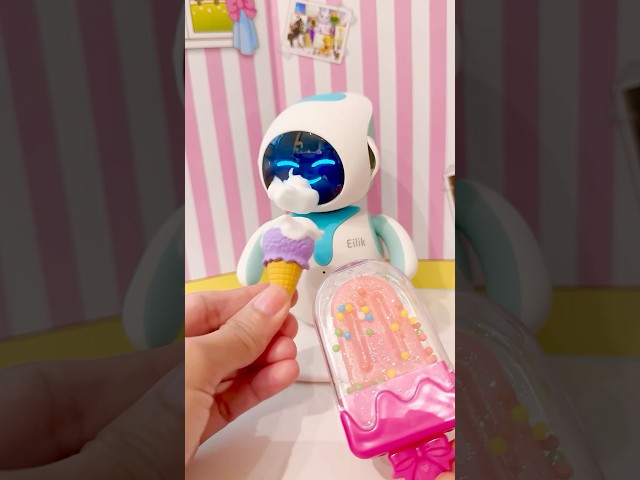 Eilik Robot having Ice Cream!🙀 #fun #shortsvideo #jumpscare #toys #trending #wow #fidget #eilik