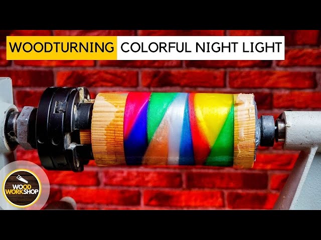 Woodturning Another Colorful Night Lamp