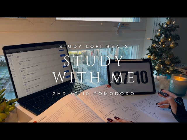 2-HR 50/10 POMODORO 📚 STUDY WITH ME 📚 STUDY LOFI 🎧 CHILL BEATS, NO NOISE, REAL TIME