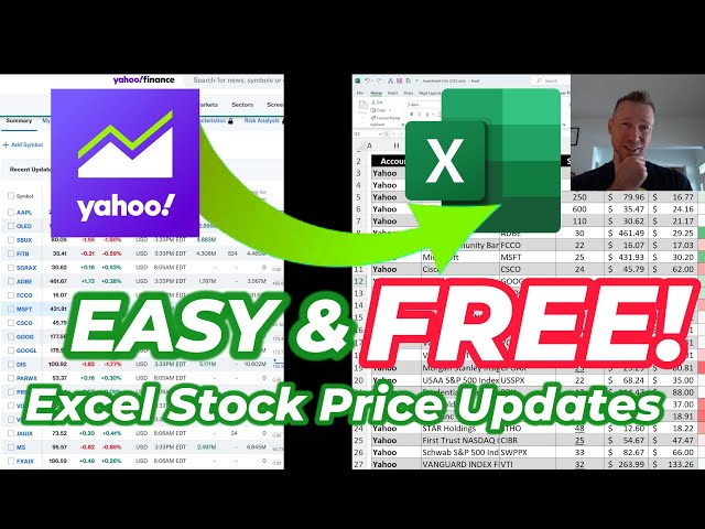 Excel Hack ✅ Stock Price Updates from Yahoo Finance Import Web Data #exceltips