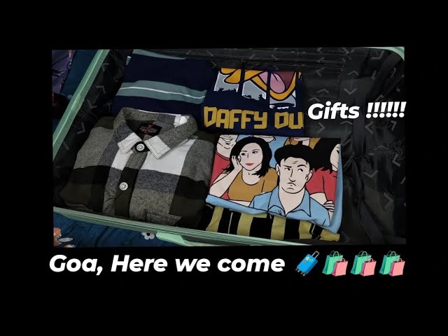 Gifts for everyone! Goa , Here we come! 🧳💜🩷🥹 || Trip #familyvlog #gifts #dmart #amazon #myntra