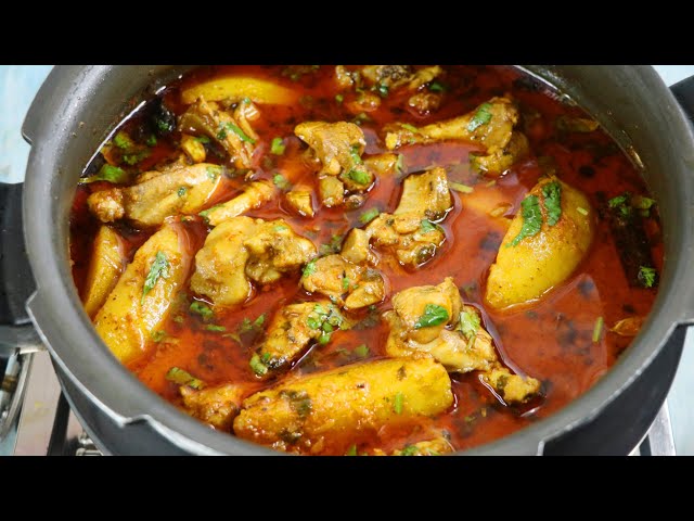 Chicken Curry | Cooker Chicken In Just 10 minutes | Pressure Cooker Chicken Curry | Babli's Recipes