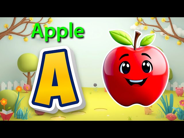 A for Apple A B C Song | Fun Alphabet Song for Kids | Learn ABC with Music Colorful 3D Animation G19