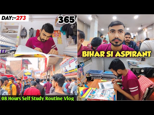 Bihar si aspirant life in patna । 10 hours study vlog Day DAY-273