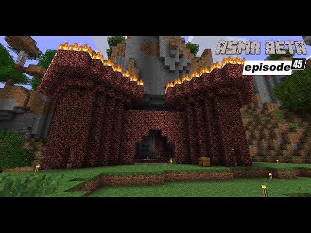 ASMR | Fixing the 🔥 Nether Towers 🔥 / Minecraft Beta Ep. 45 | Whisper Ramble + Keyboard Sounds ⌨️⛏️