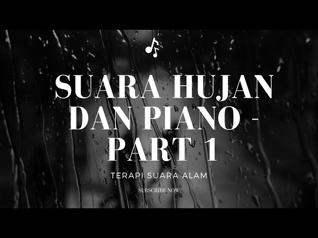 TERAPI SUARA ALAM - SUARA RINTIK HUJAN DAN PIANO SEBAGAI RELAKSASI - PART 1