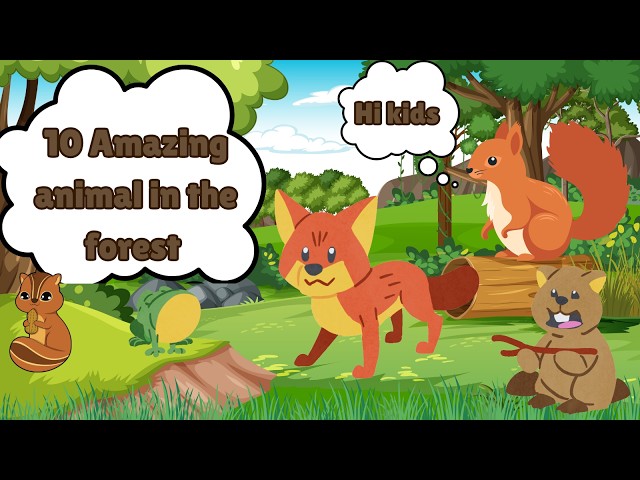 10 Amazing Forest Animals for Kids! Learn Fun Animal Facts!