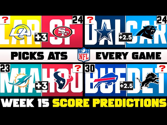 NFL Week 15 Score Predictions for EVERY Game