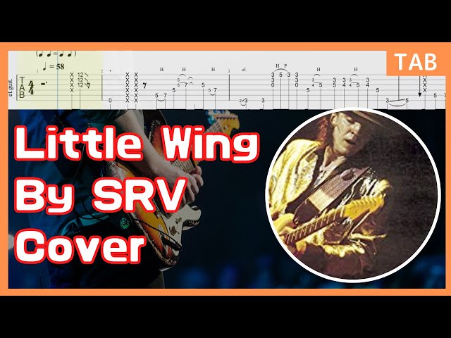 Little Wing By Stevie Ray Vaughan Cover With Tabs / Blues Guitar Lesson