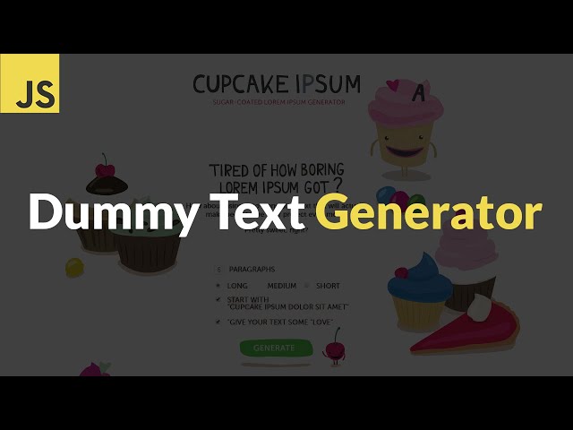 Dummy Text Generator | JavaScript Bangla Project