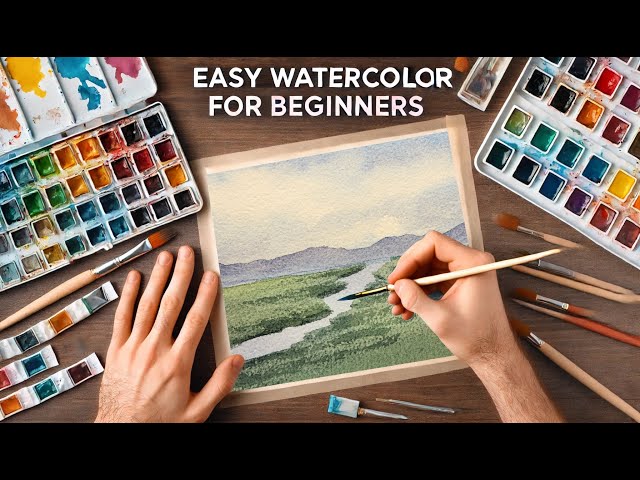 How to Paint Your First Watercolor Landscape For Absolute Beginners