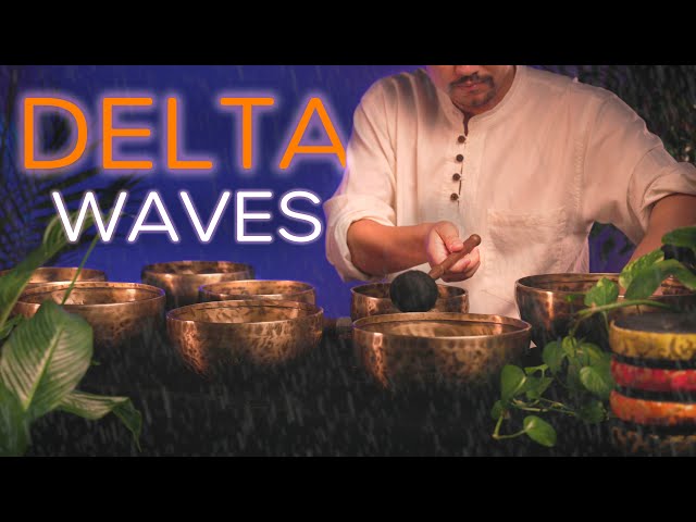 Fall Asleep Fast to the Deep Calming Tones of Tibetan Singing Bowls and Light Rain | Relax & Sleep 😴