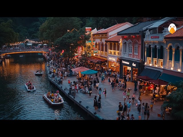 Clarke Quay, Singapore🇸🇬 Real Nightlife Ambience in Singapore (4K HDR)