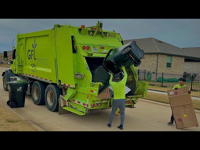 Super Fast Massive GFL Peterbilt 567 Heil 5000 Rear Loader Garbage Truck