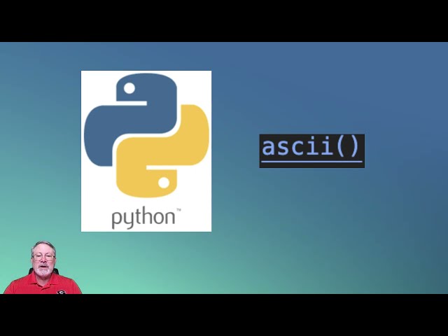 Python  built-in function: ascii()