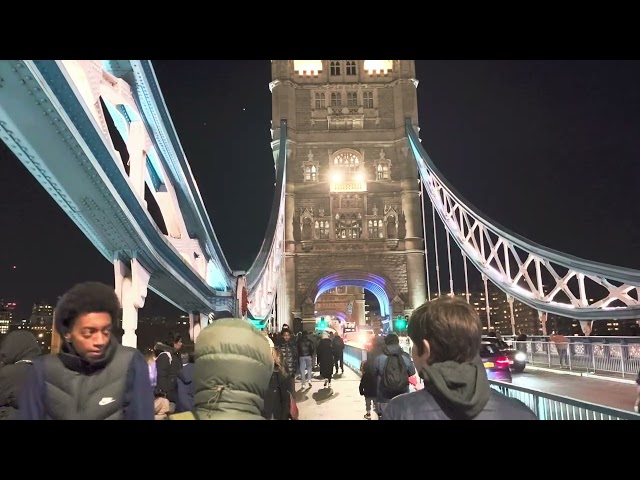 Walking on Tower Bridge at Night - 4K UHD 30FPS - Xiaomi 14T Pro HDR10+ Footage