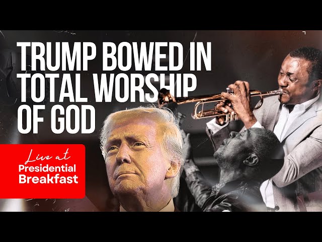 NATHANIEL BASSEY WITH DONALD TRUMP at presidential breakfast