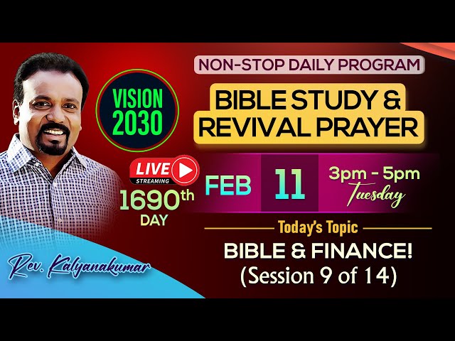 🔴 தமிழ் LIVE | BIBLE STUDY & REVIVAL PRAYER | Day 1690 | Rev. Kalyan