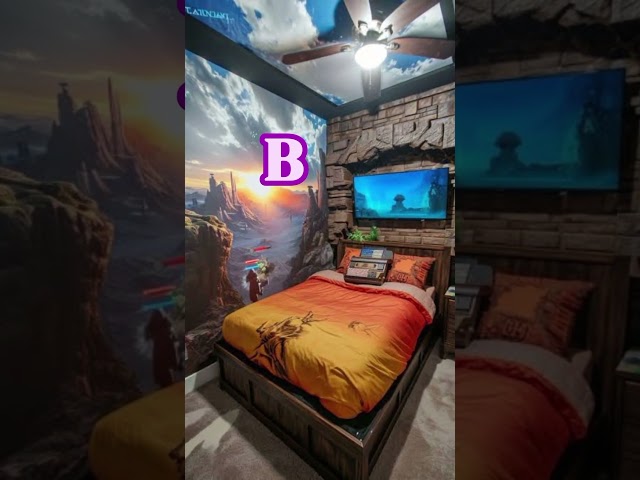 your Dream Bedroom 🤩 according to your first alphabet letter😘💝#bedroom #name #letter #shorts