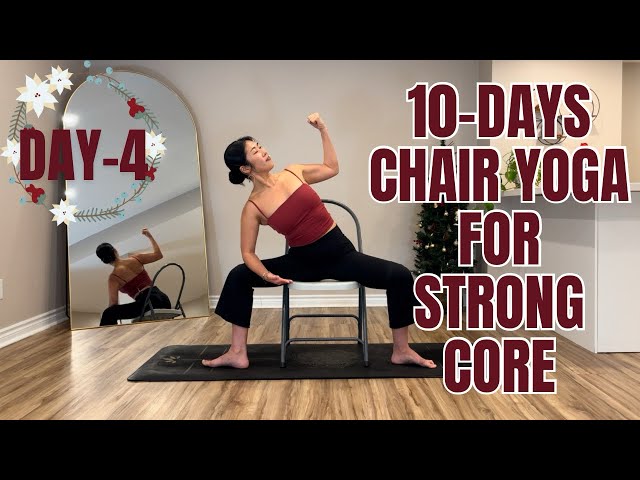 10-Day Chair Yoga Flow for Strong Core Series | Flat Belly, Slim Waist, Strong Abs, Spine || Day-4