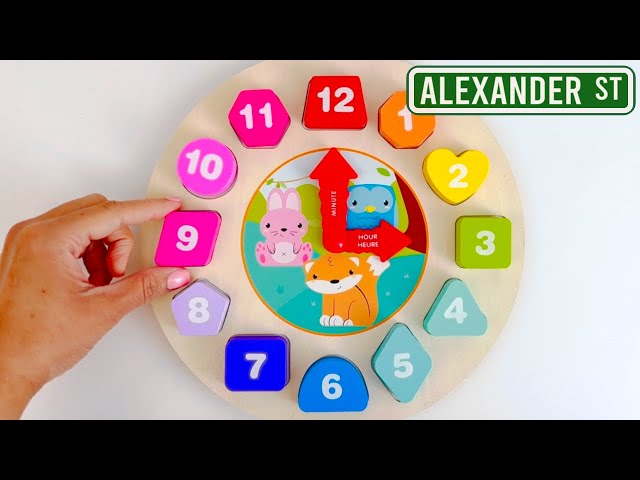 Toy Clock - Learn Shapes, Colours and Numbers, Educational Toys | Toddler Learning Videos for Kids