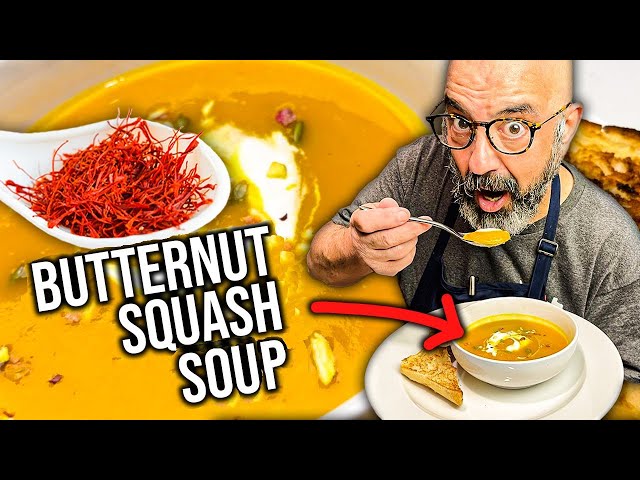 Persian Butternut Squash & Saffron Soup سوپ کدو حلوایی و زعفران